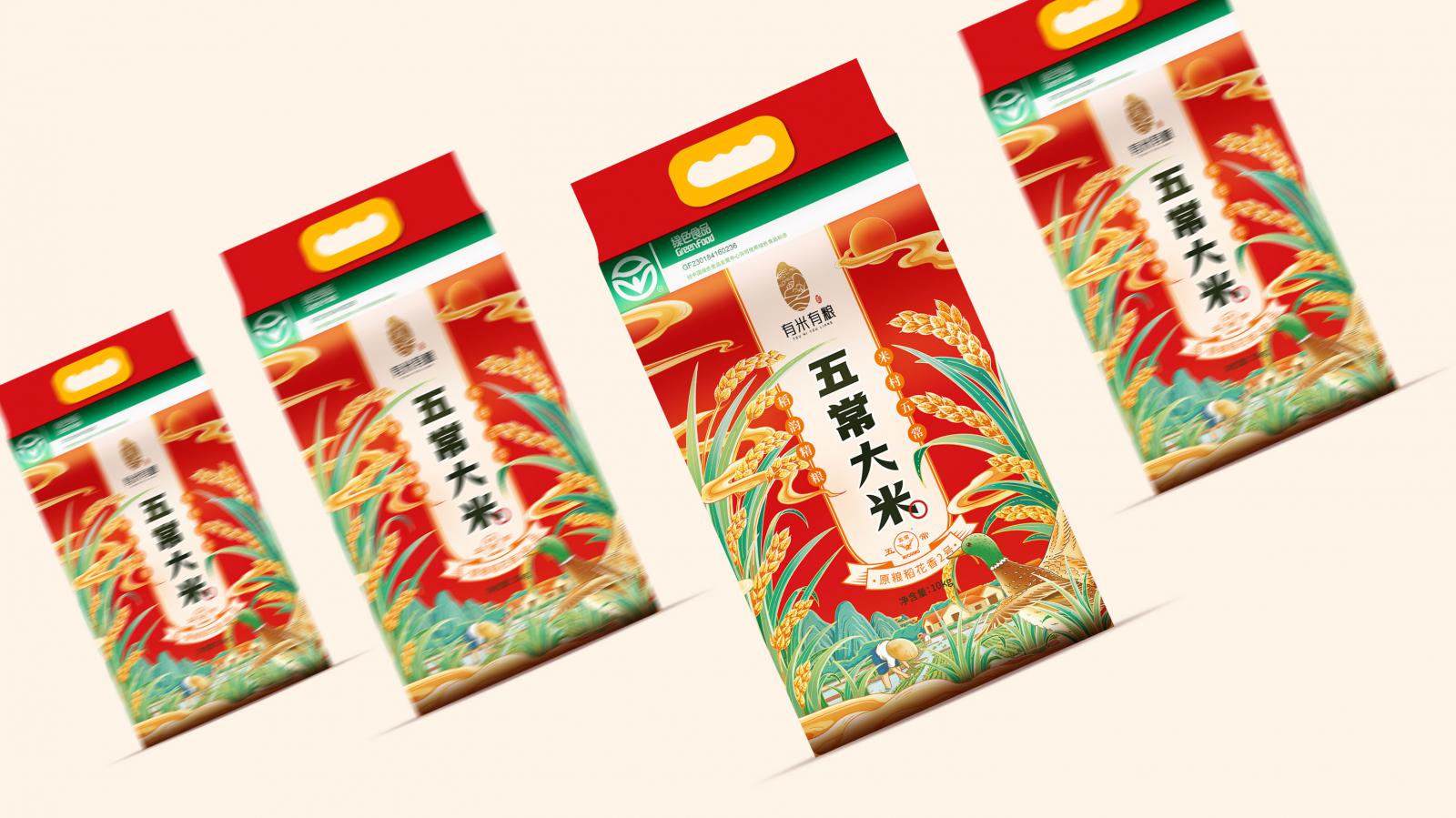 有米有粮-五常大米包装设计 大米包装设计 第4张