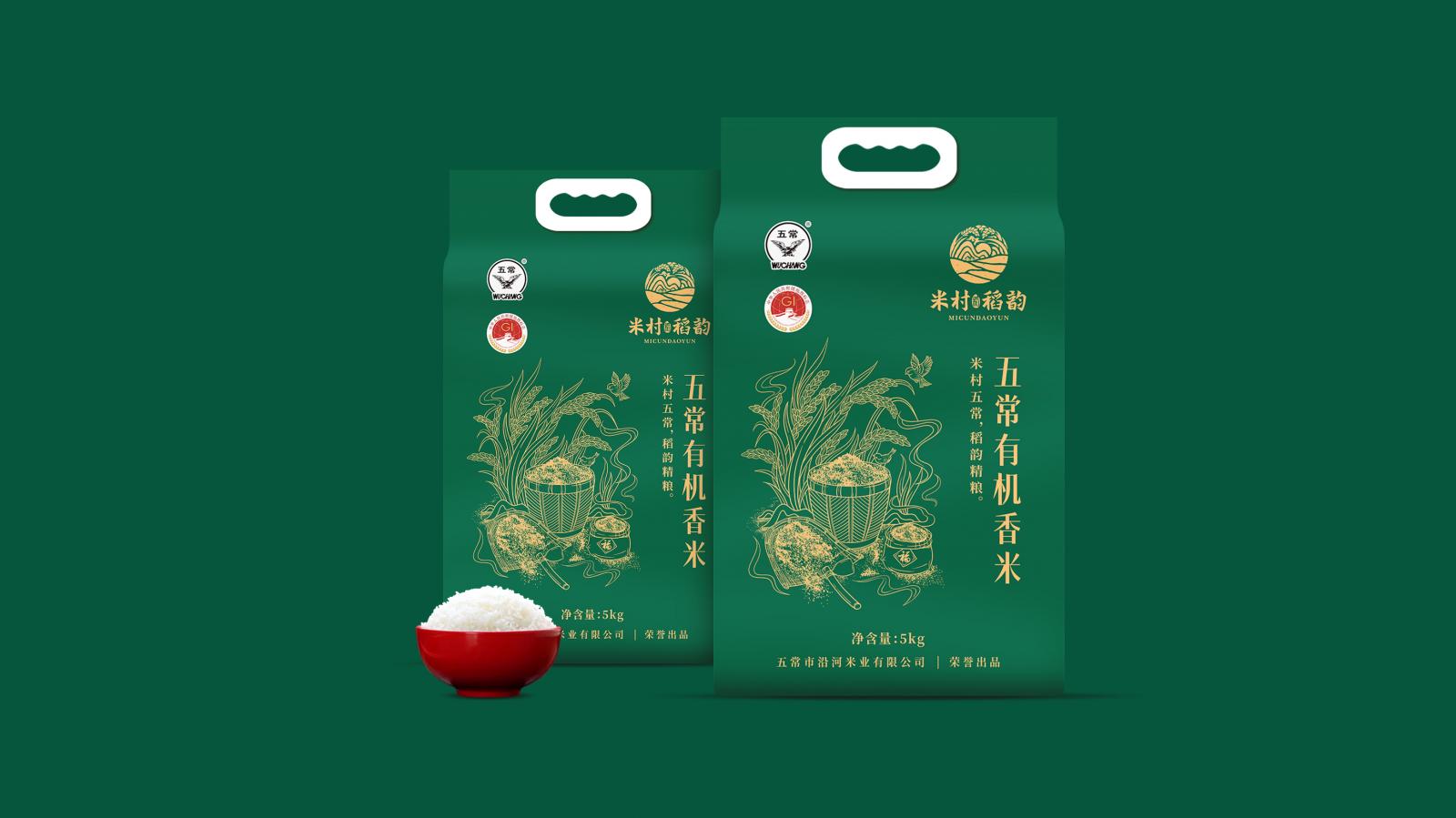 米村稻韵-大米包装设计 大米包装设计 第1张